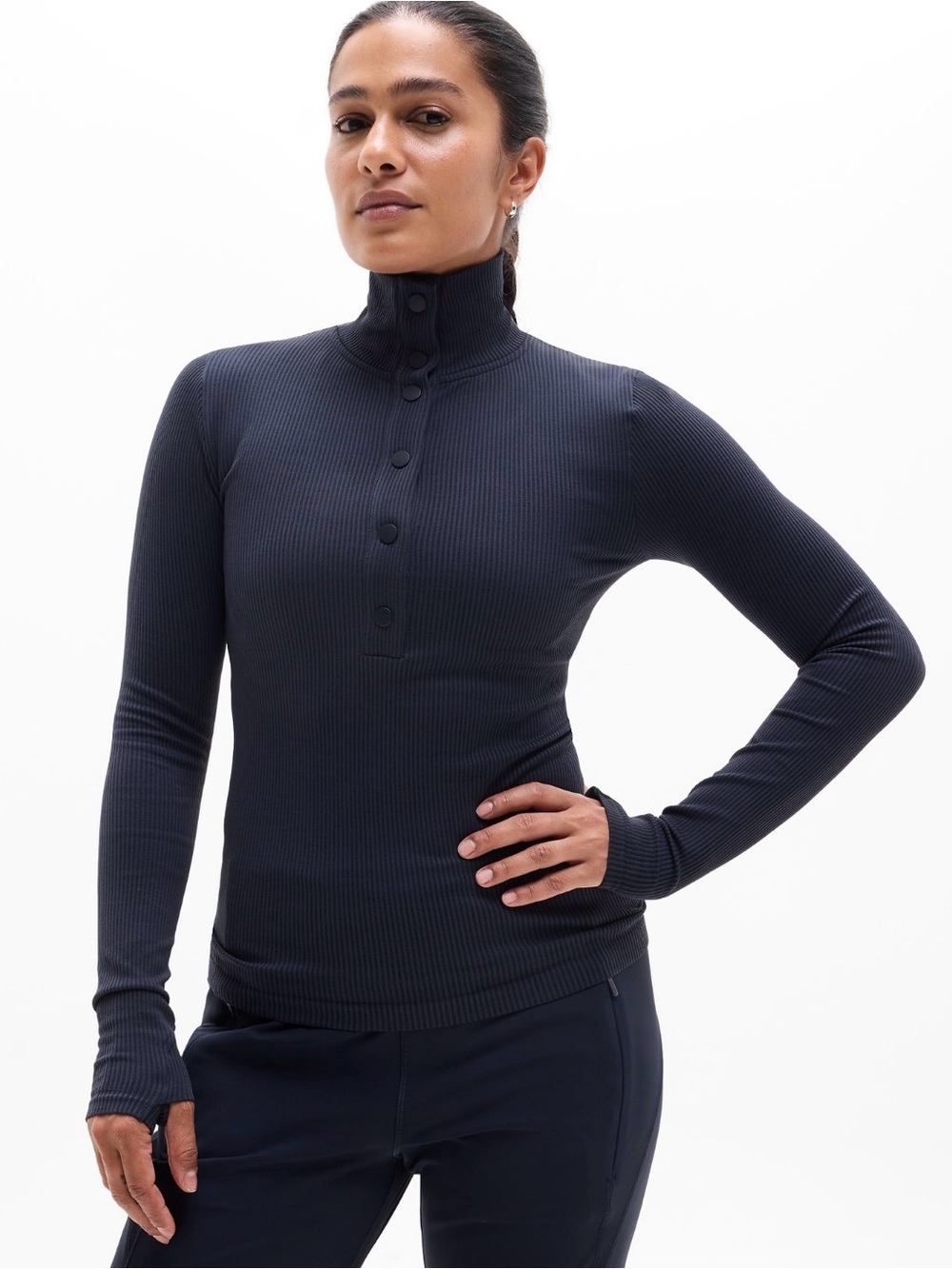 Athleta Flurry Seamless Henley - Picture 5 of 6